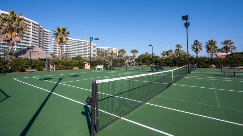 Regulation-sized Tennis Courts