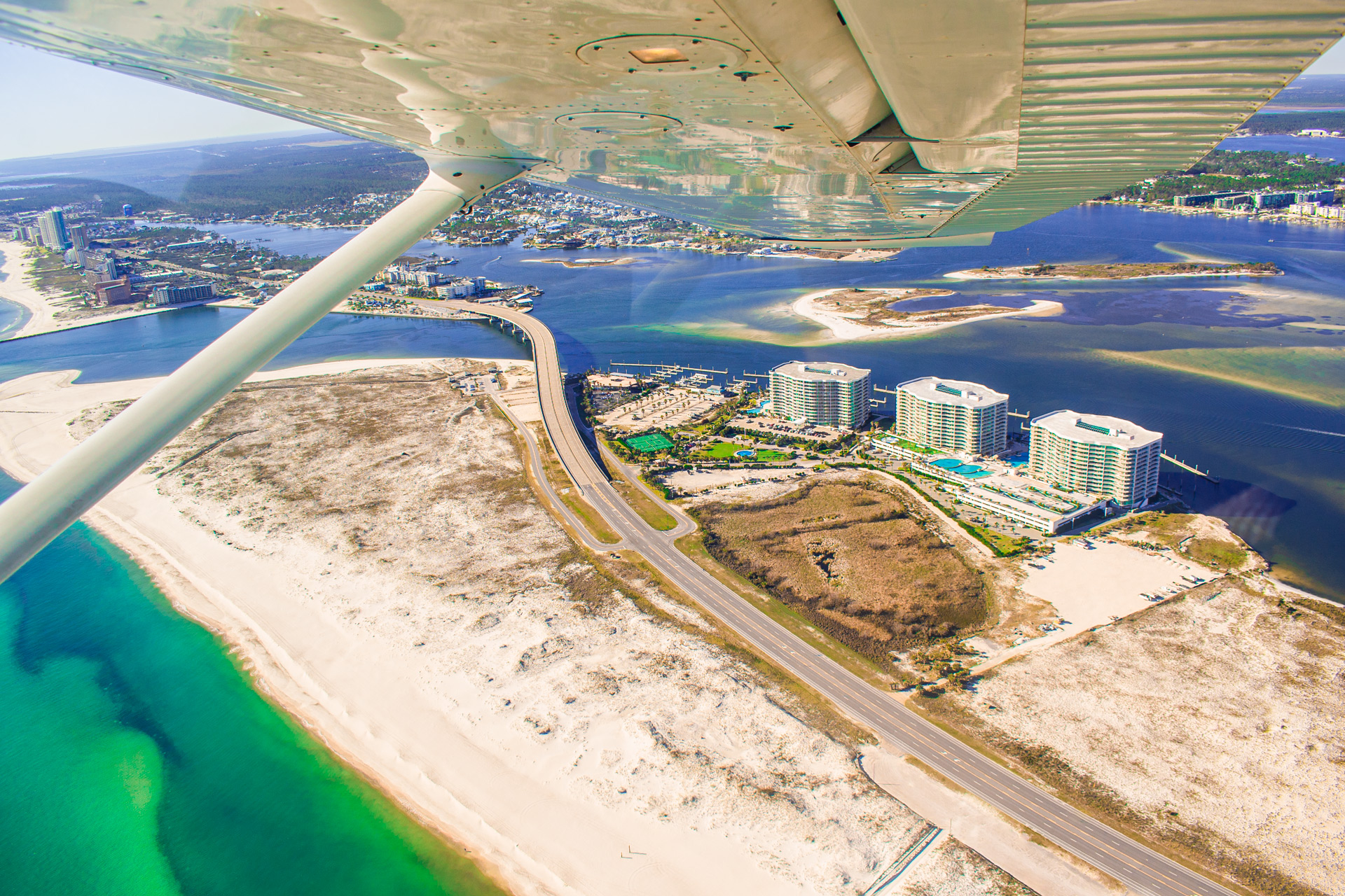 Caribe from plane ocean side