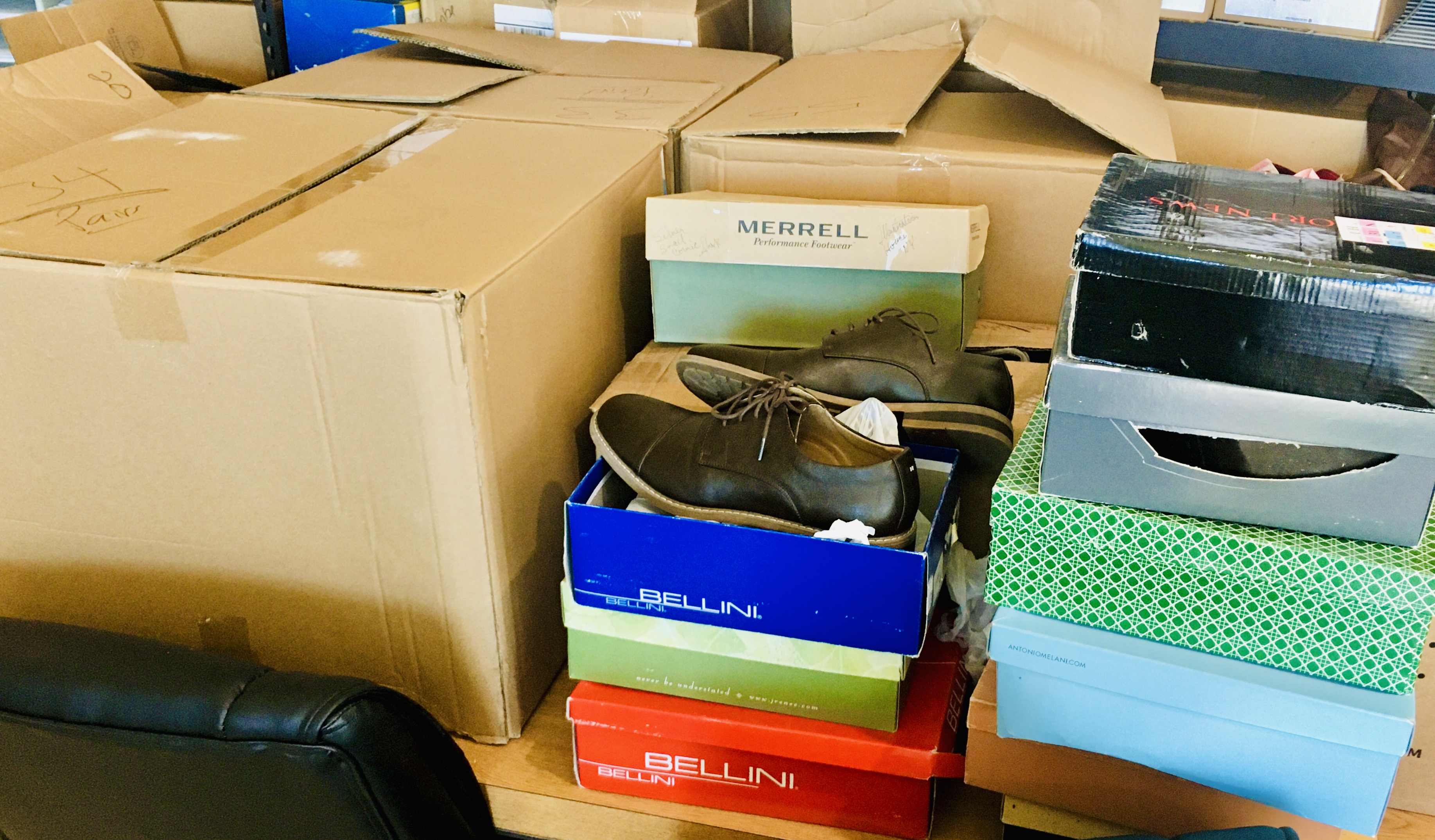 boxes of shoes