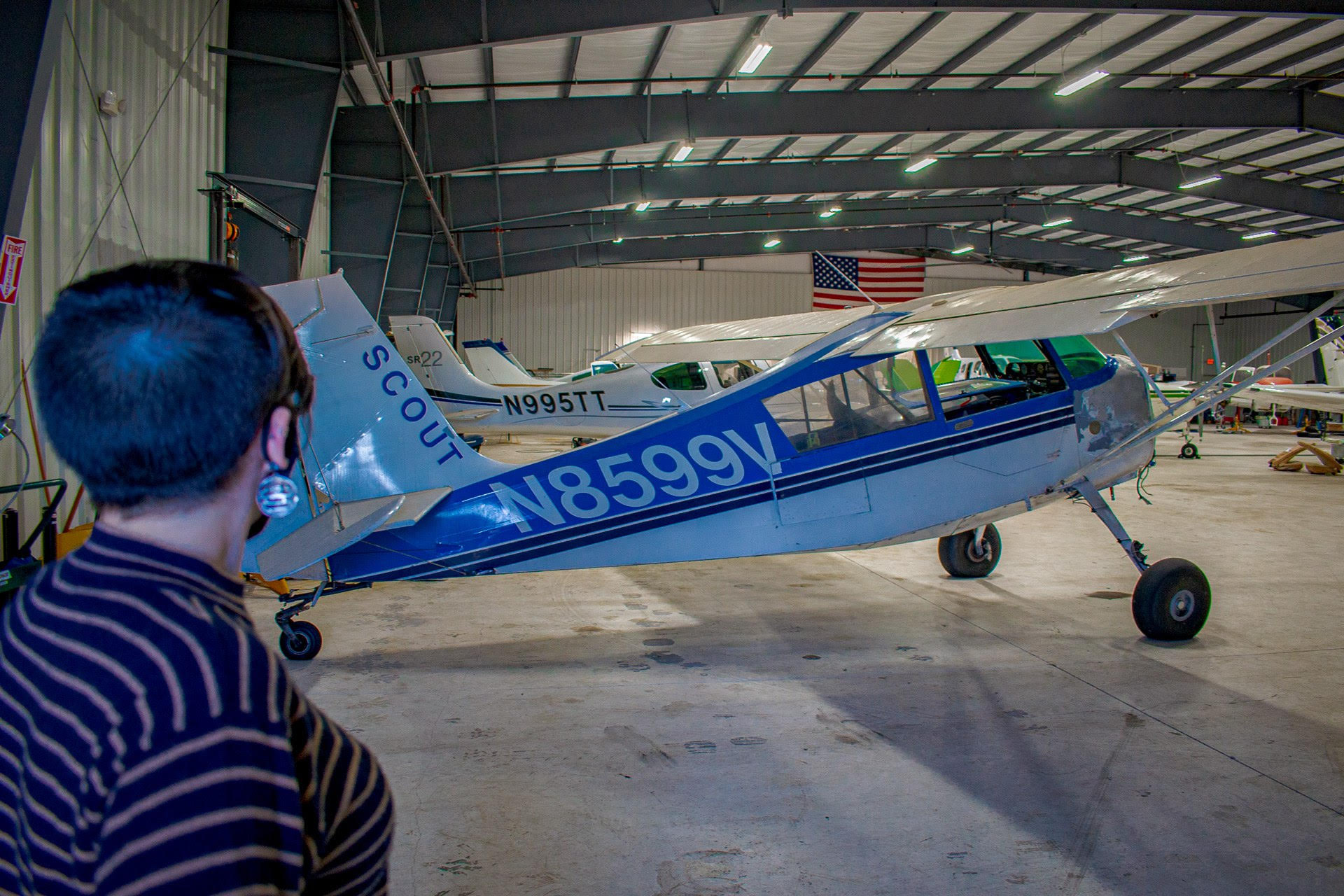 Inside Aeropro hangar