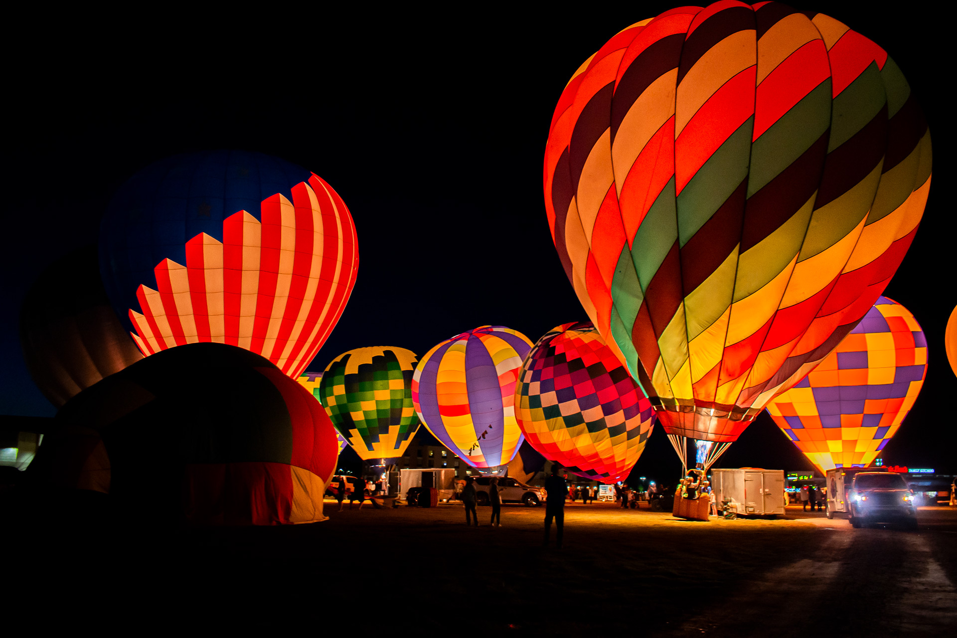 Night time balloons