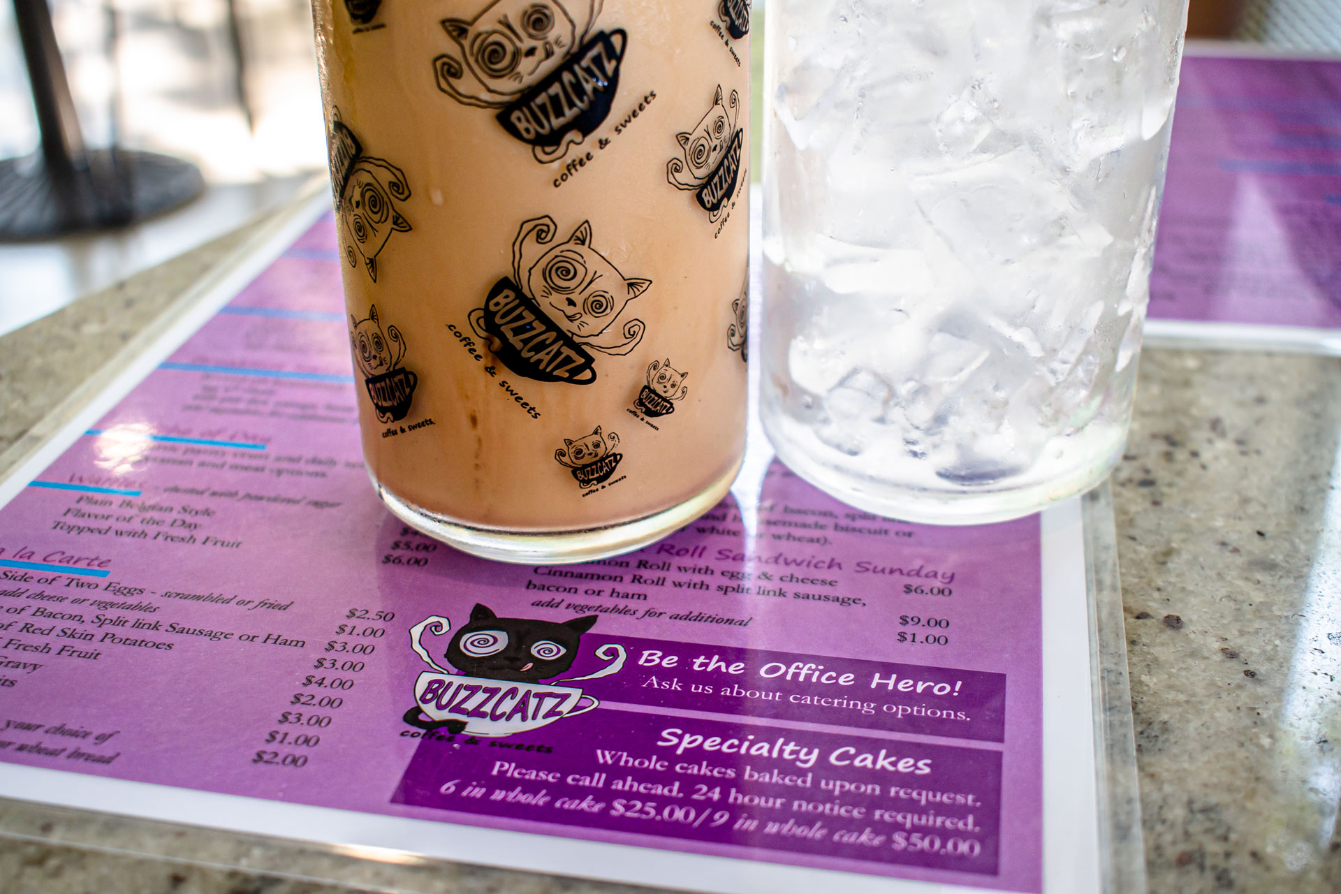 Buzzcatz Drink and menu